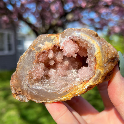 Pink Chalcedony Amethyst Nodule