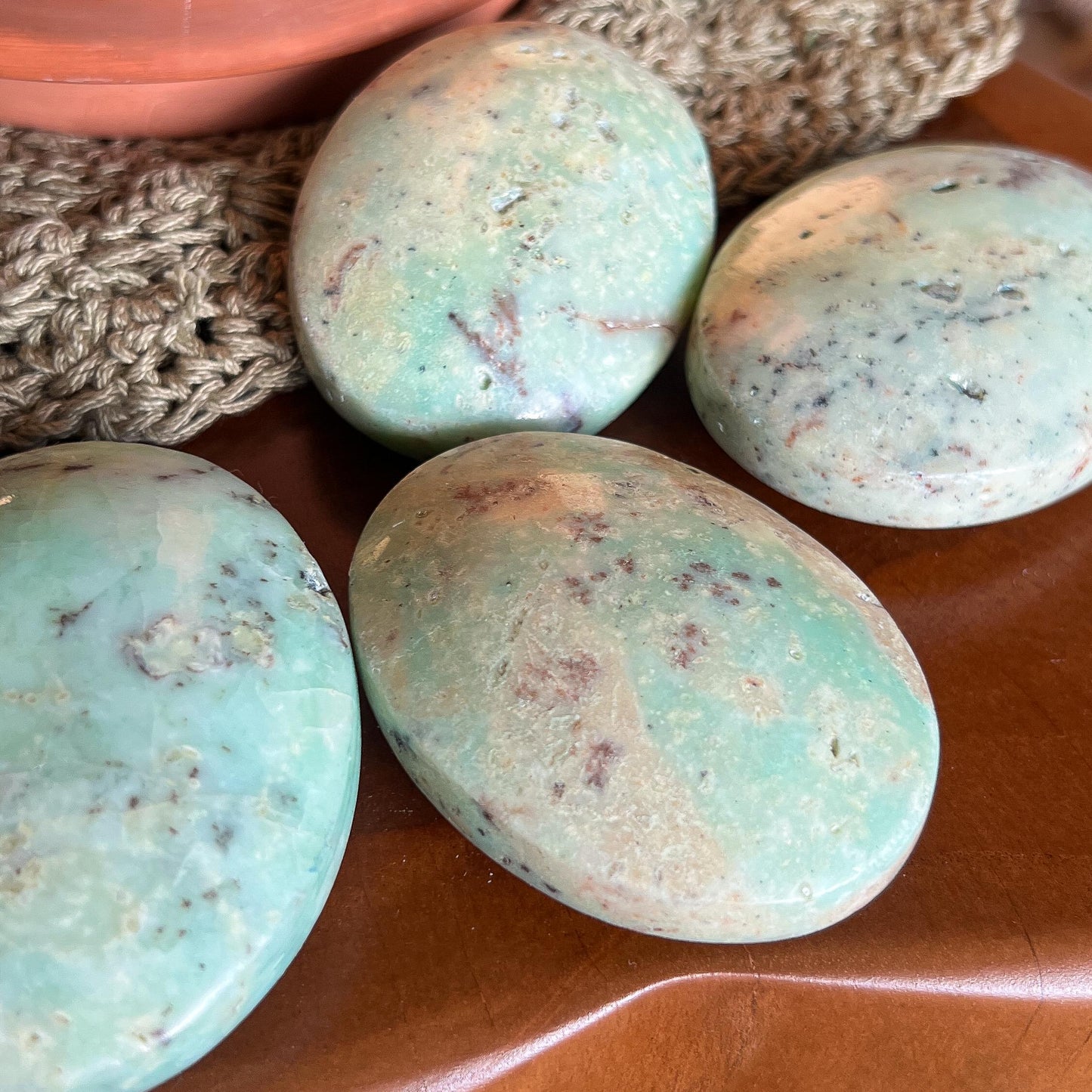 Chrysoprase Palm Stones