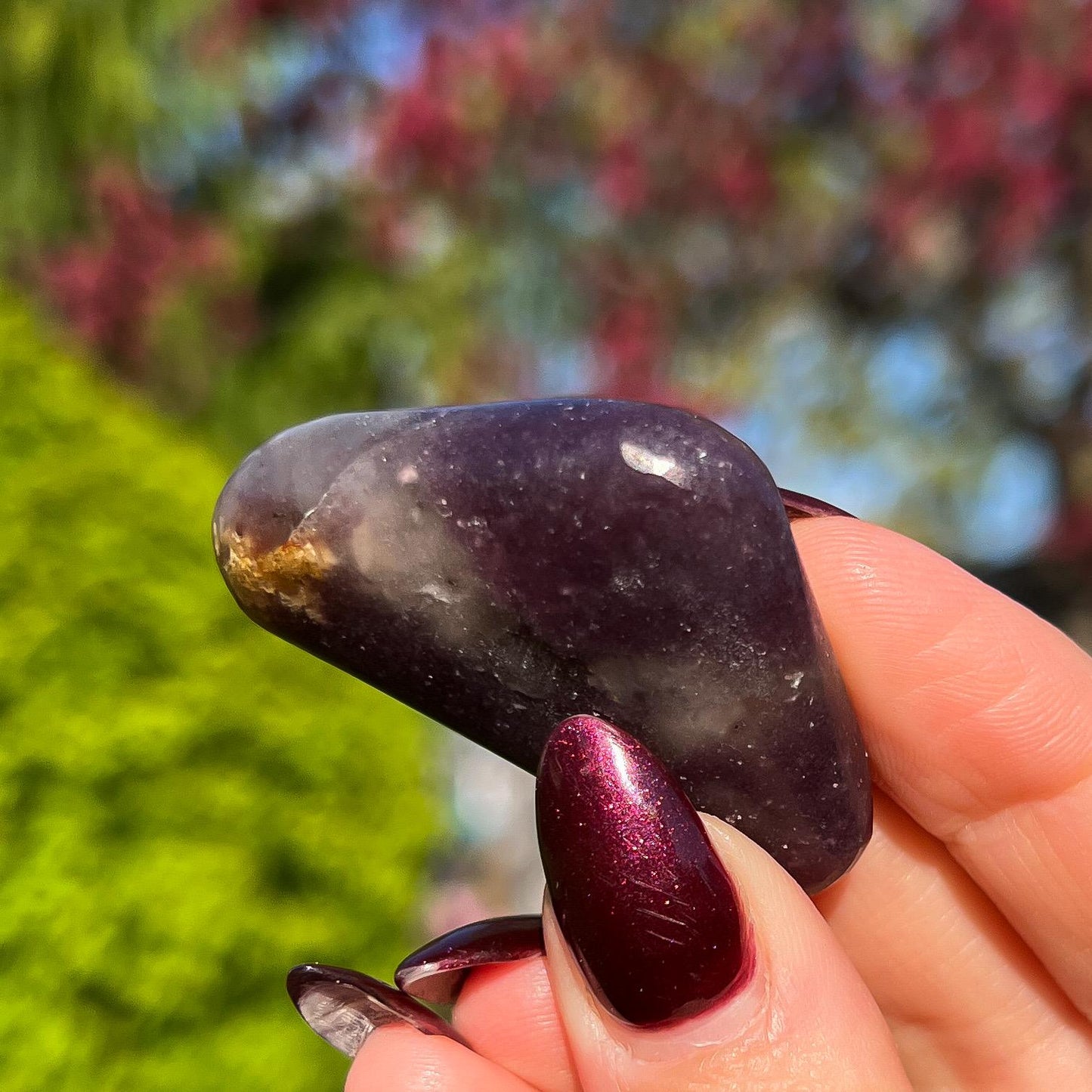 Midnight Euphoralite Palm Stone