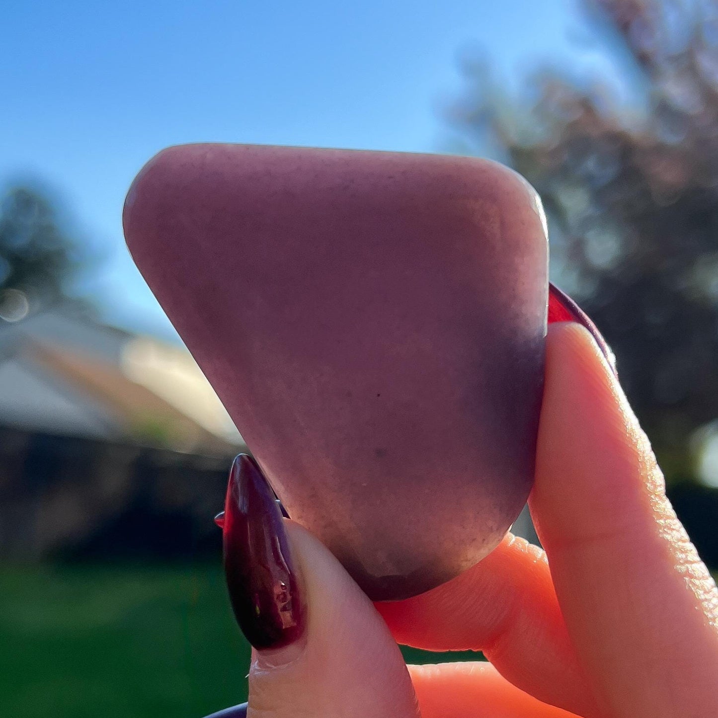 Lavender Euphoralite Palm Stone