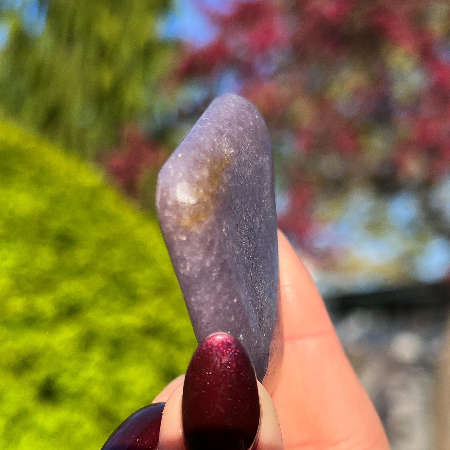 Lavender Euphoralite Palm Stone