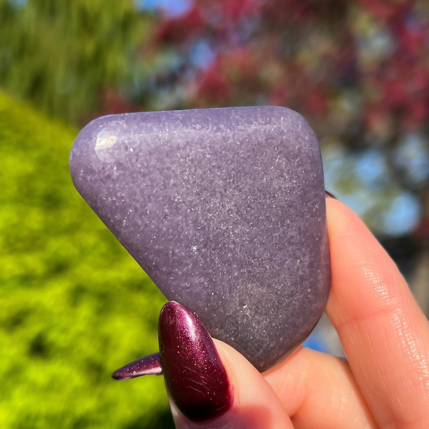 Lavender Euphoralite Palm Stone