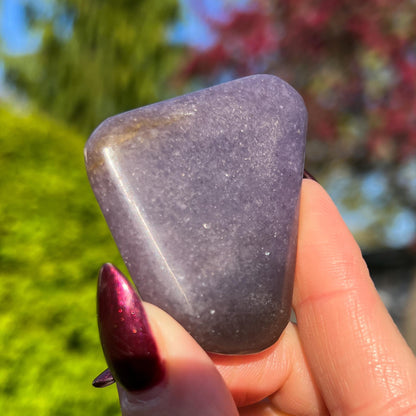 Lavender Euphoralite Palm Stone