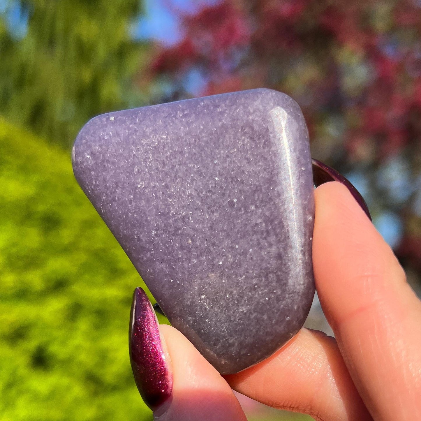 Lavender Euphoralite Palm Stone
