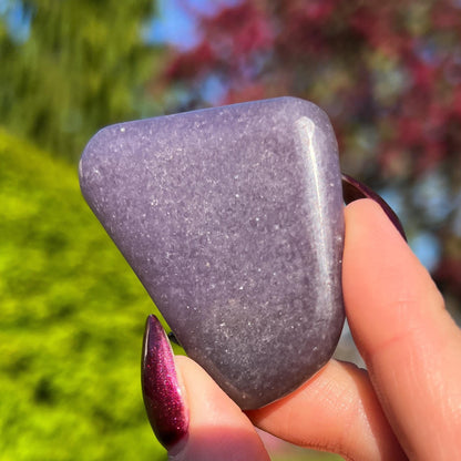 Lavender Euphoralite Palm Stone