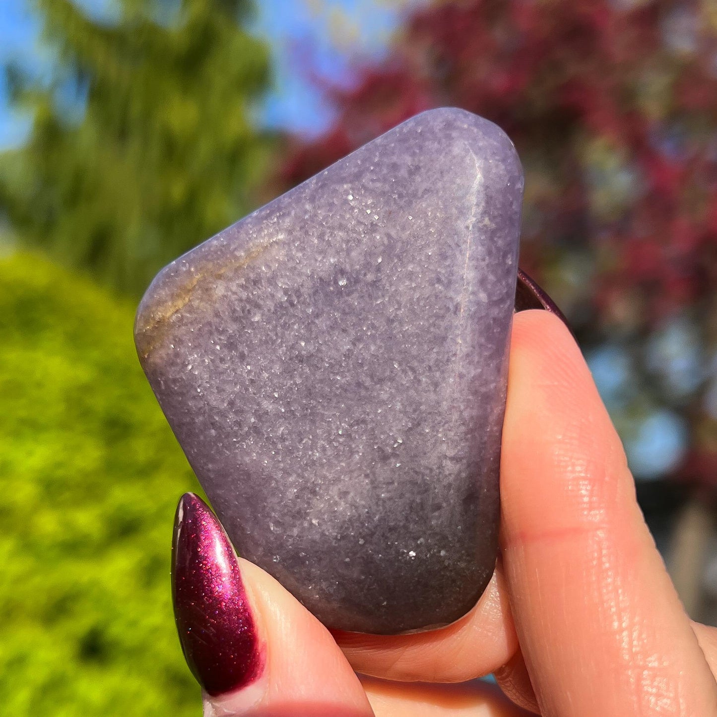 Lavender Euphoralite Palm Stone