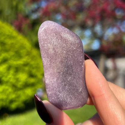 Lavender Euphoralite Palm Stone