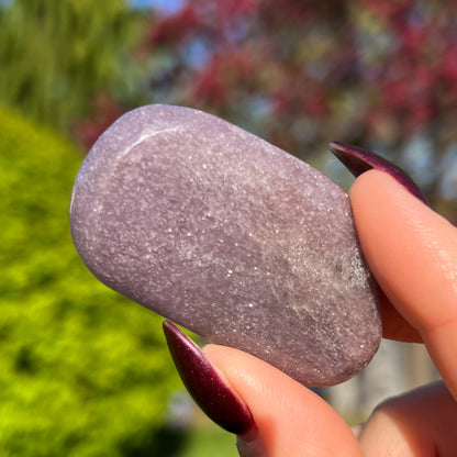 Lavender Euphoralite Palm Stone