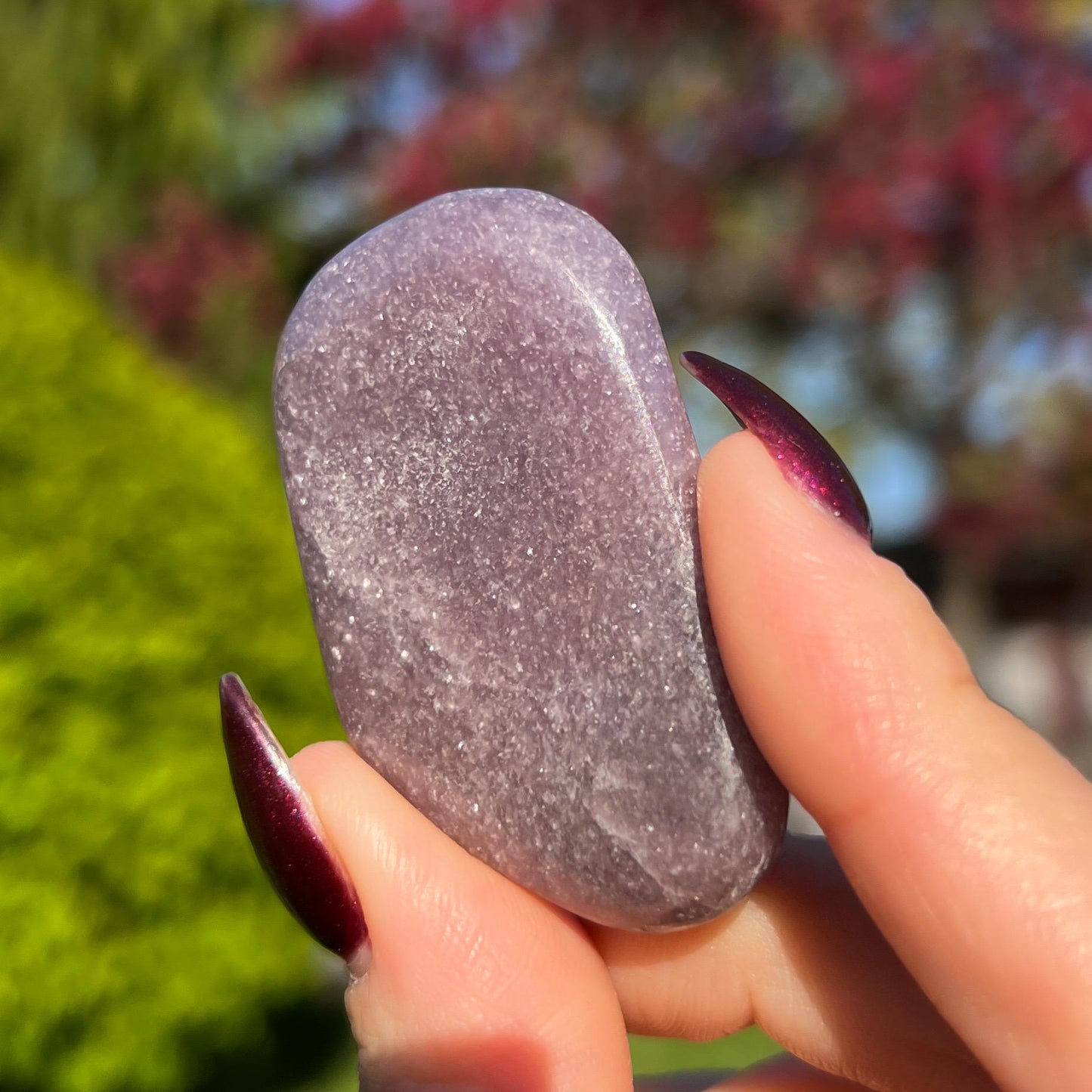 Lavender Euphoralite Palm Stone