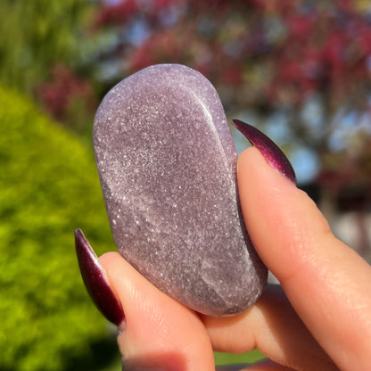 Lavender Euphoralite Palm Stone