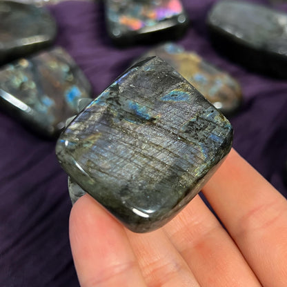 Purple Rainbow Labradorite Freeform, Third Eye Stone