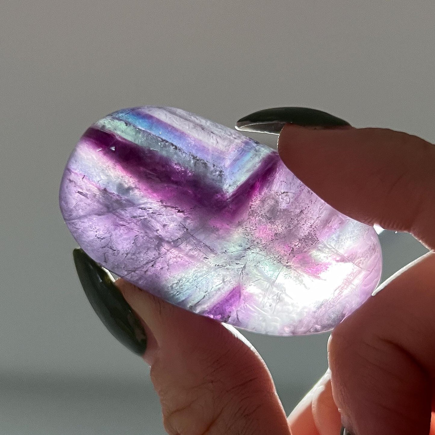 Rainbow Fluorite Palm Stones