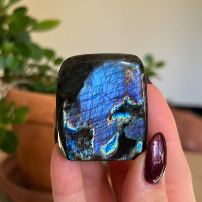 Purple Rainbow Labradorite Freeform, Third Eye Stone