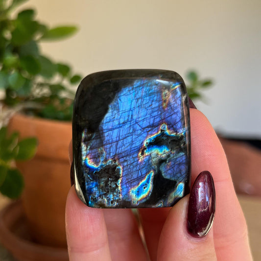 Purple Rainbow Labradorite Freeform, Third Eye Stone