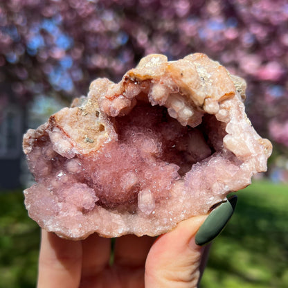 Pink Chalcedony Amethyst Nodule
