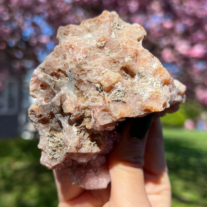 Pink Chalcedony Amethyst Nodule