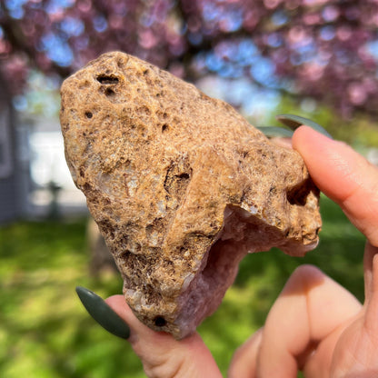 Pink Chalcedony Amethyst Nodule
