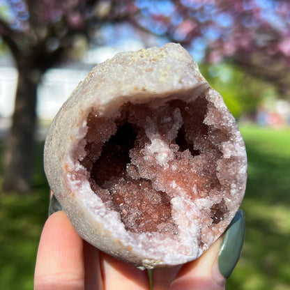 Pink Chalcedony Amethyst Nodule
