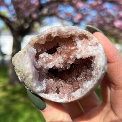 Pink Chalcedony Amethyst Nodule