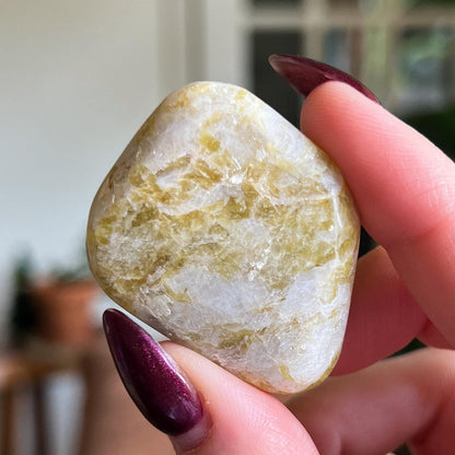 Rare Golden Euphoralite Palm Stone