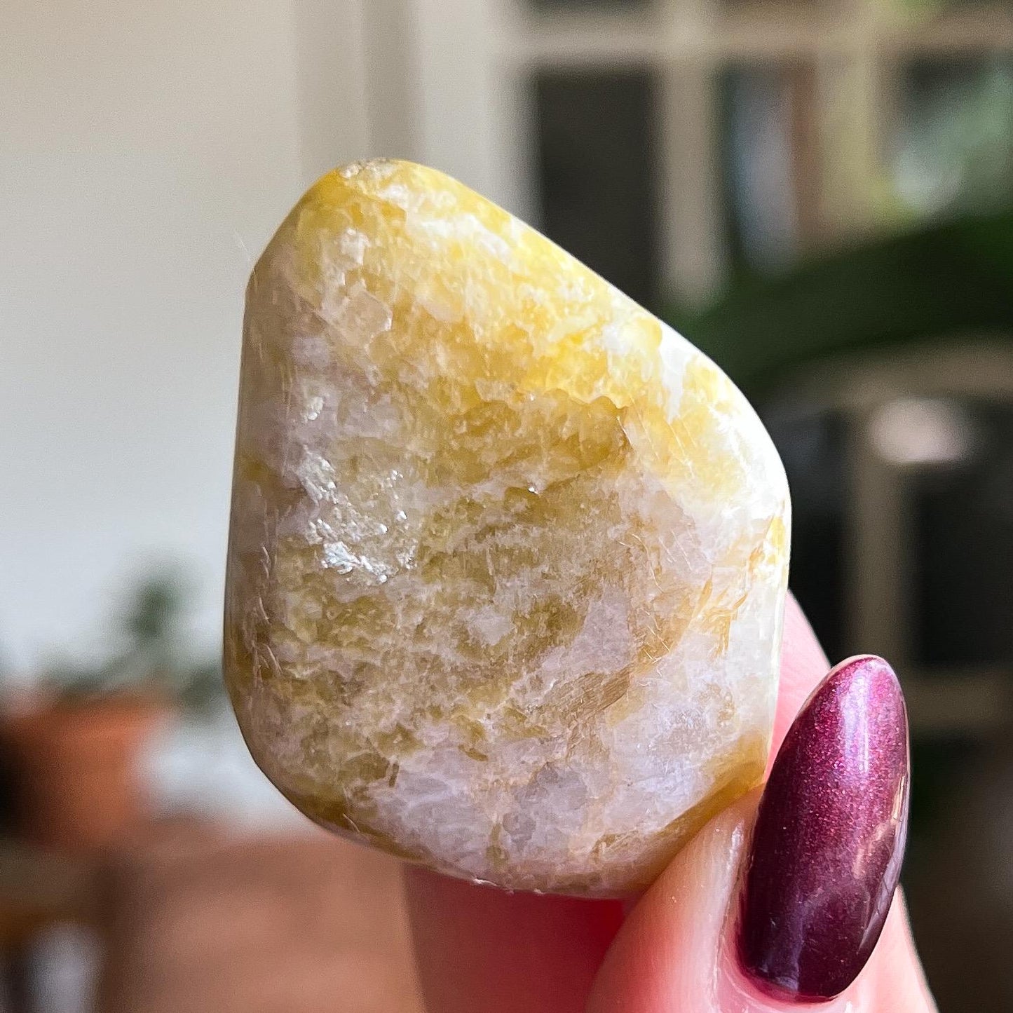 Rare Golden Euphoralite Palm Stone