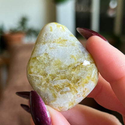 Rare Golden Euphoralite Palm Stone