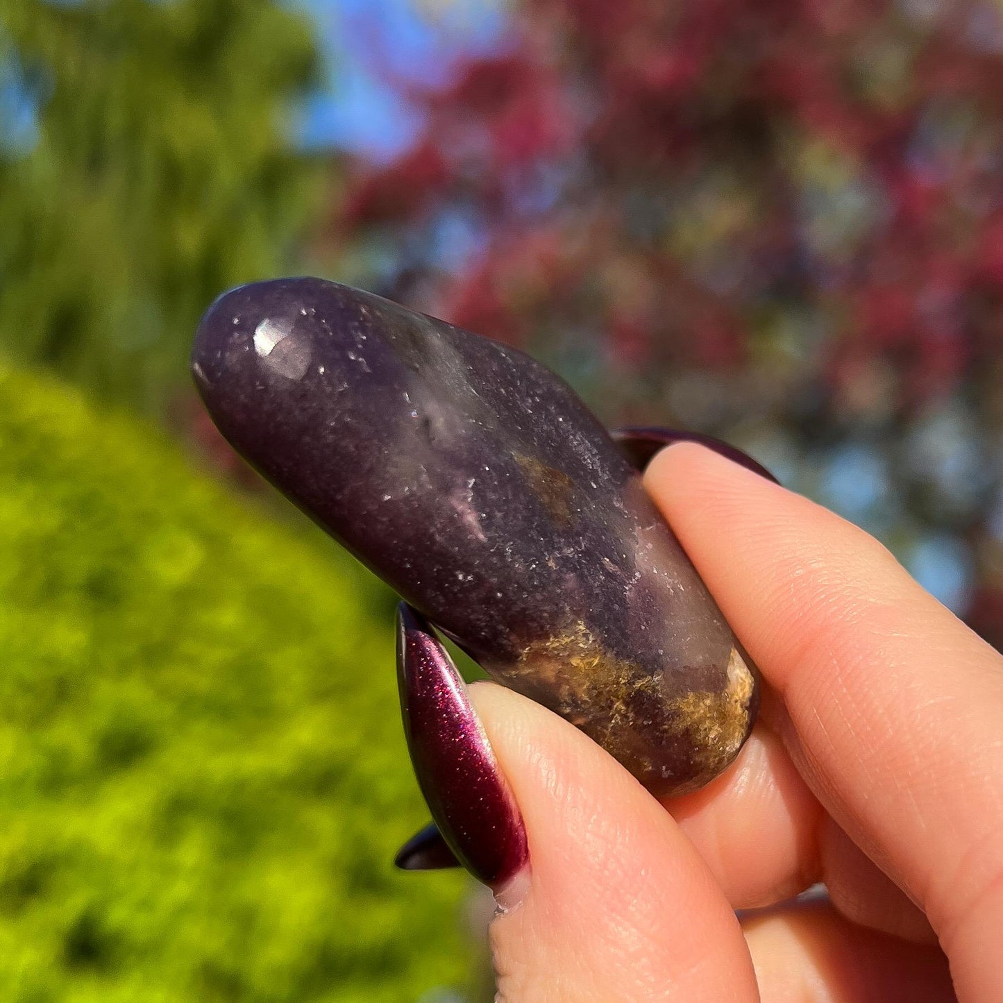 Midnight Euphoralite Palm Stone