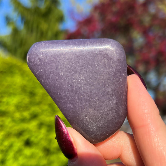 Lavender Euphoralite Palm Stone