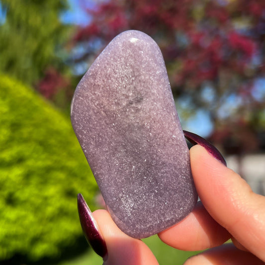 Lavender Euphoralite Palm Stone