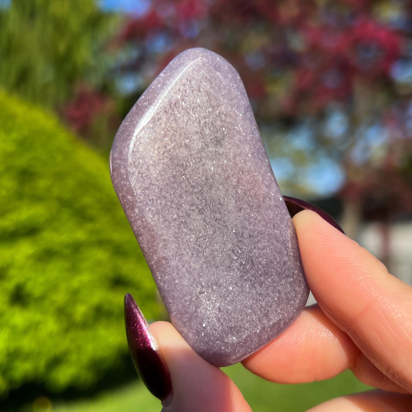 Lavender Euphoralite Palm Stone