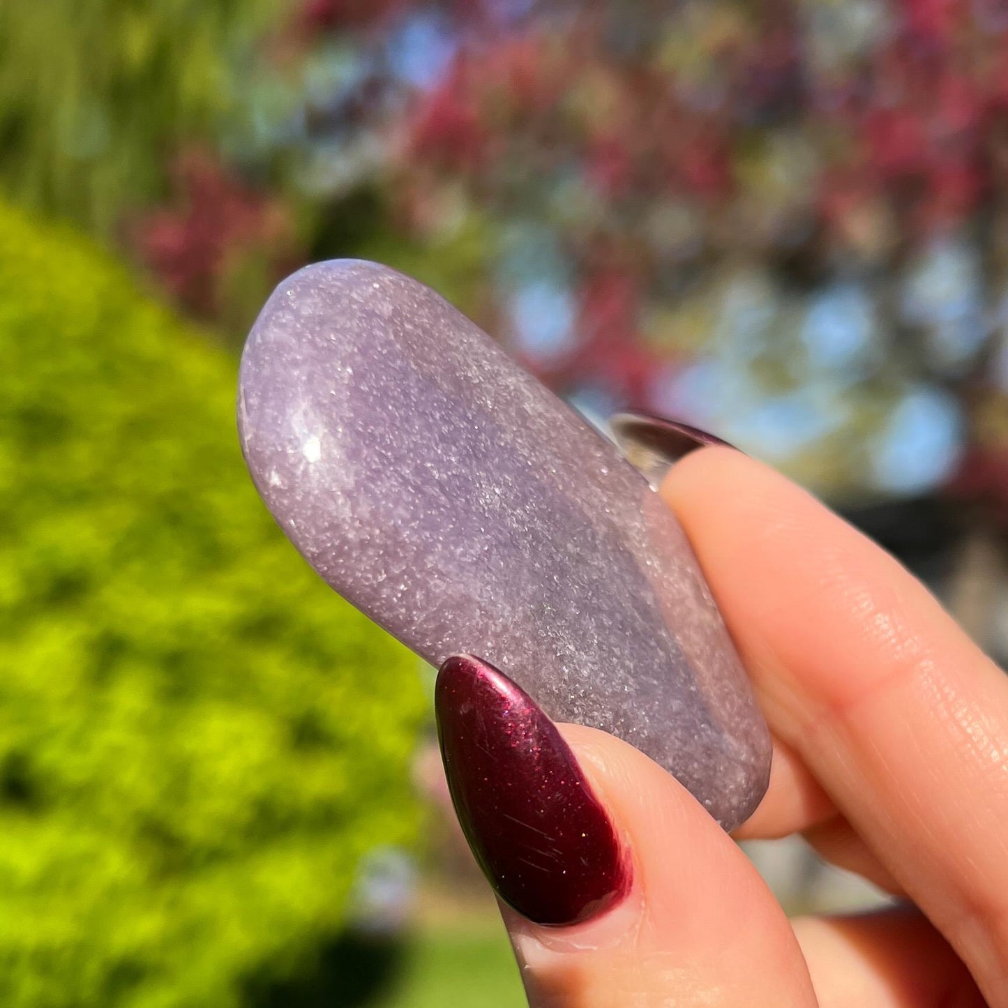 Lavender Euphoralite Palm Stone