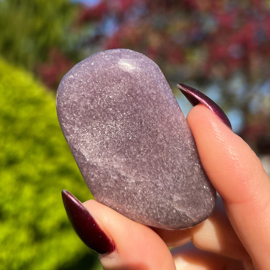 Lavender Euphoralite Palm Stone