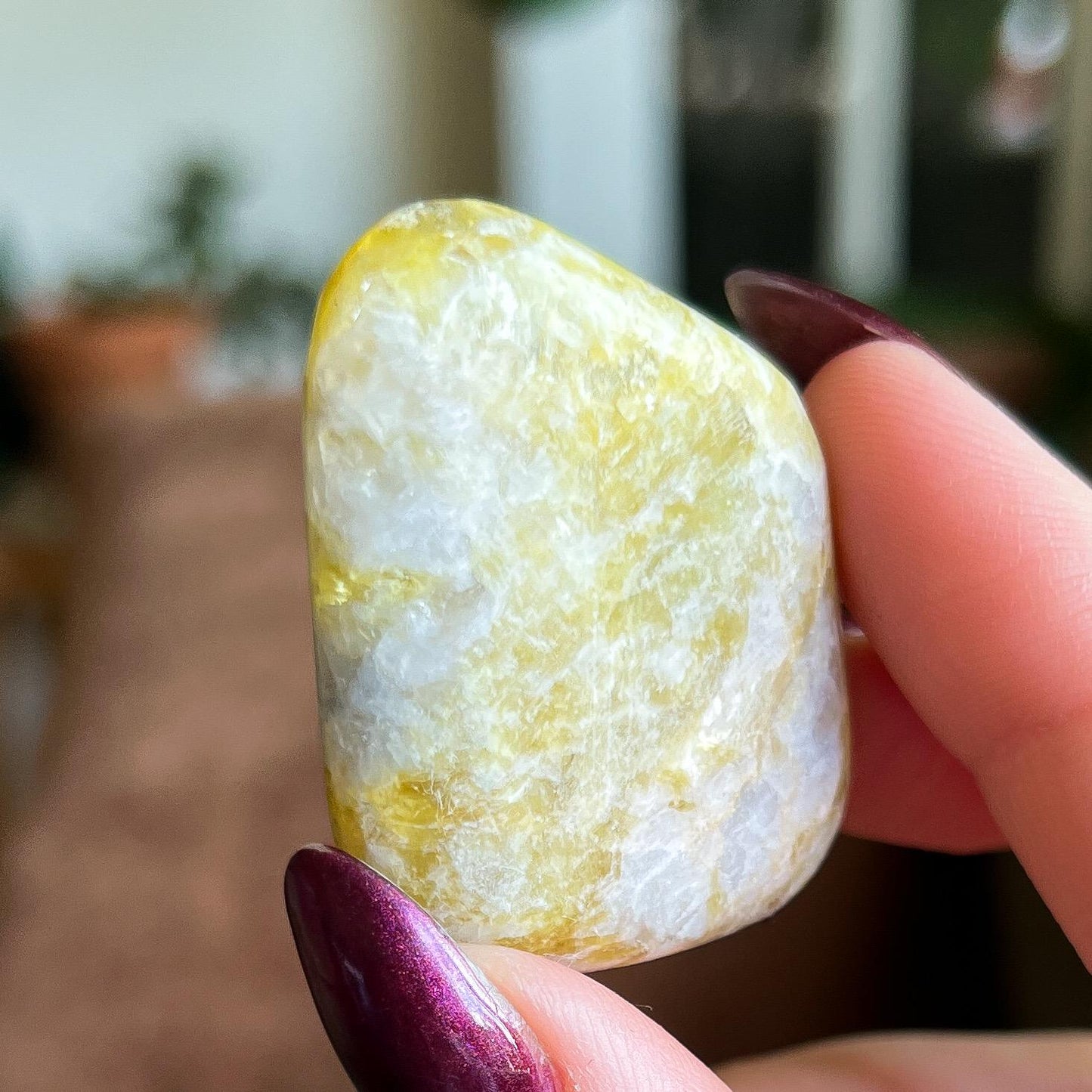Rare Golden Euphoralite Palm Stone
