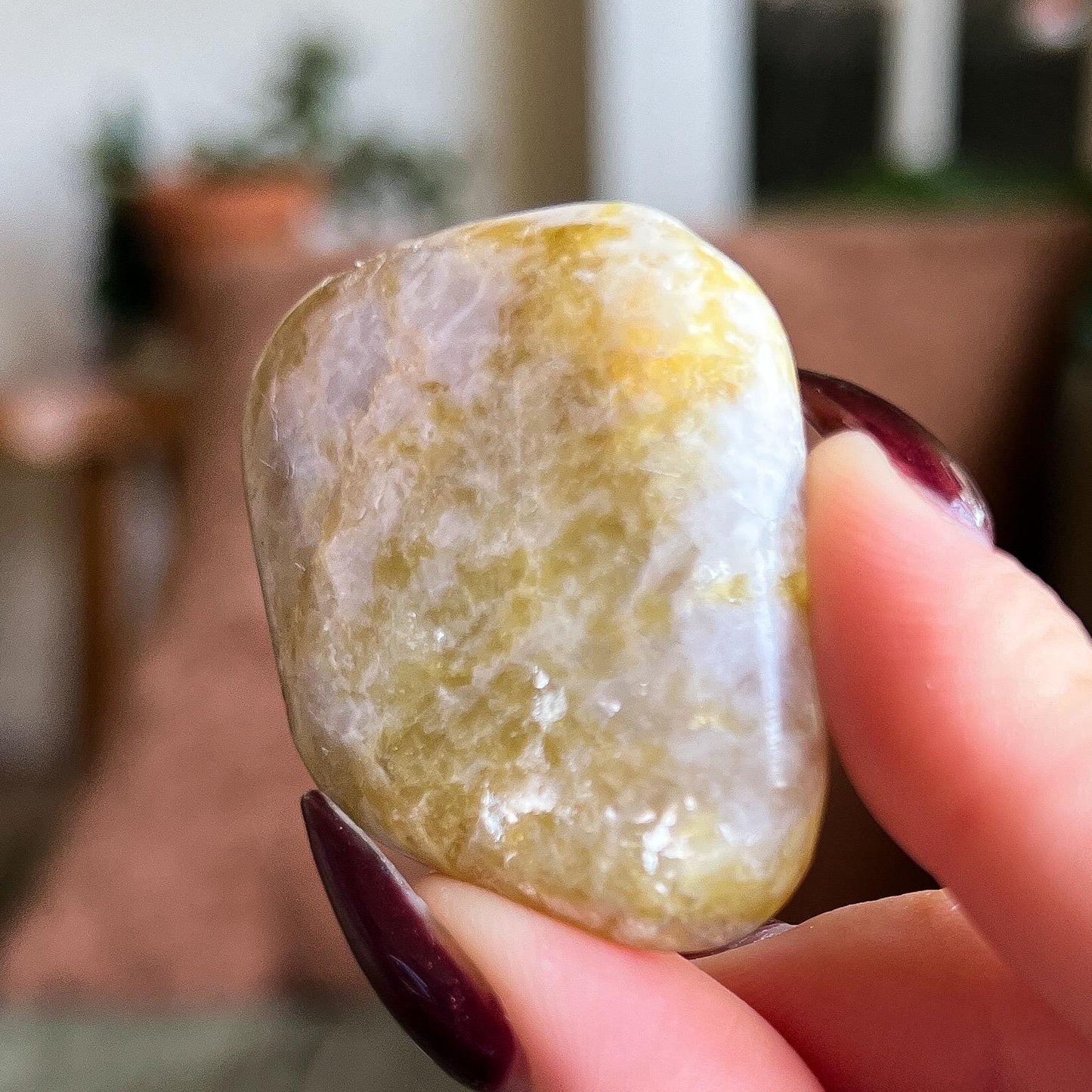 Rare Golden Euphoralite Palm Stone