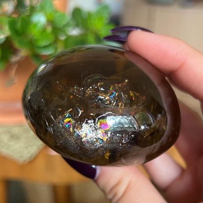 Rainbow Citrine Palm Stone XL