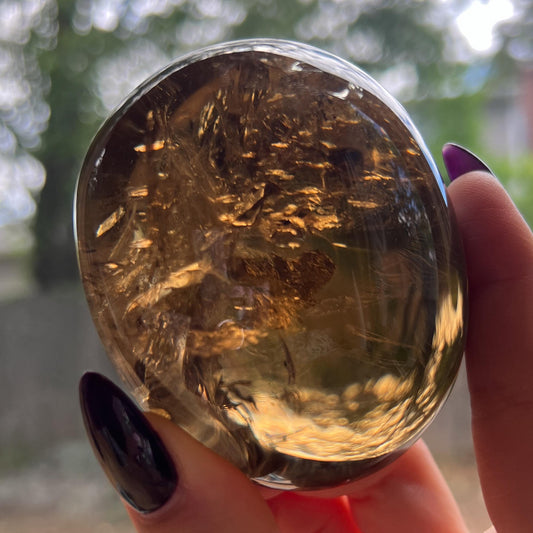Rainbow Citrine Palm Stone XL