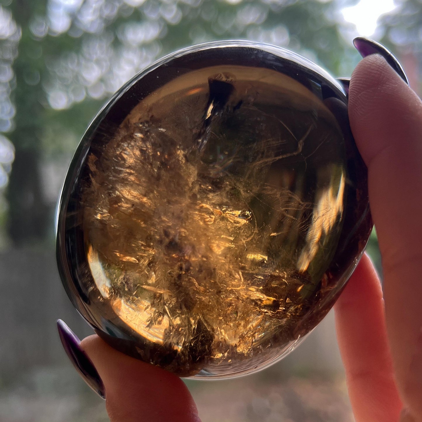 Rainbow Citrine Palm Stone XL