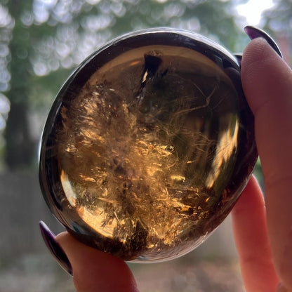 Rainbow Citrine Palm Stone XL