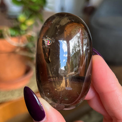 Rainbow Citrine Palm Stone