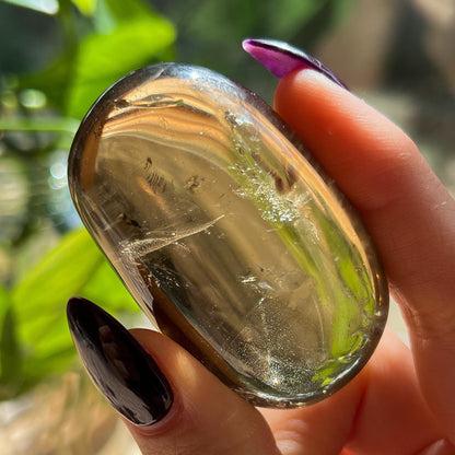 Rainbow Citrine Palm Stone