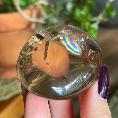 Rainbow Citrine Palm Stone