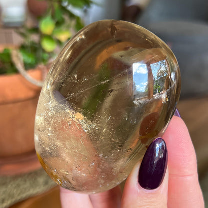 Rainbow Citrine Palm Stone