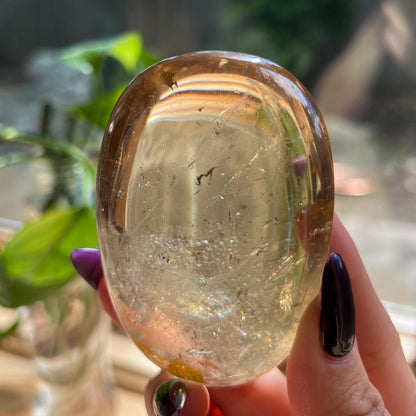 Rainbow Citrine Palm Stone