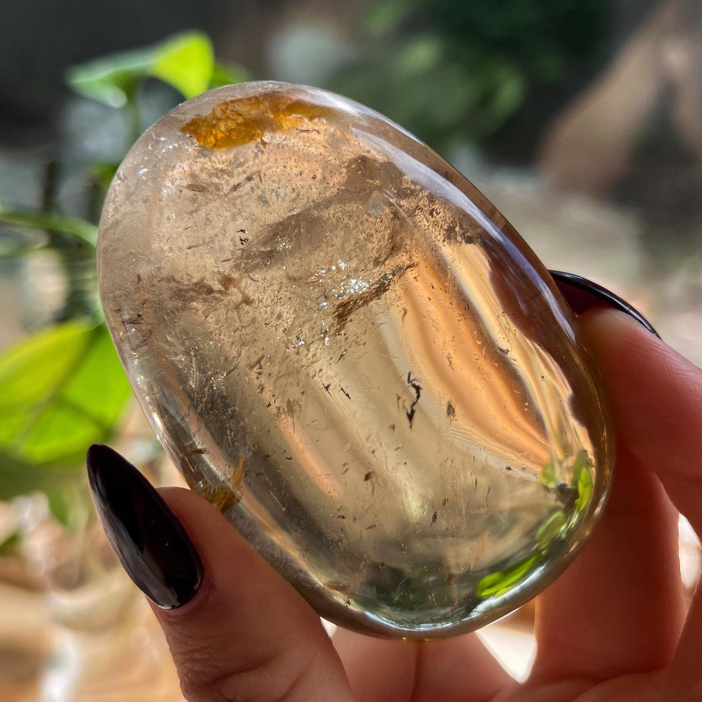 Rainbow Citrine Palm Stone