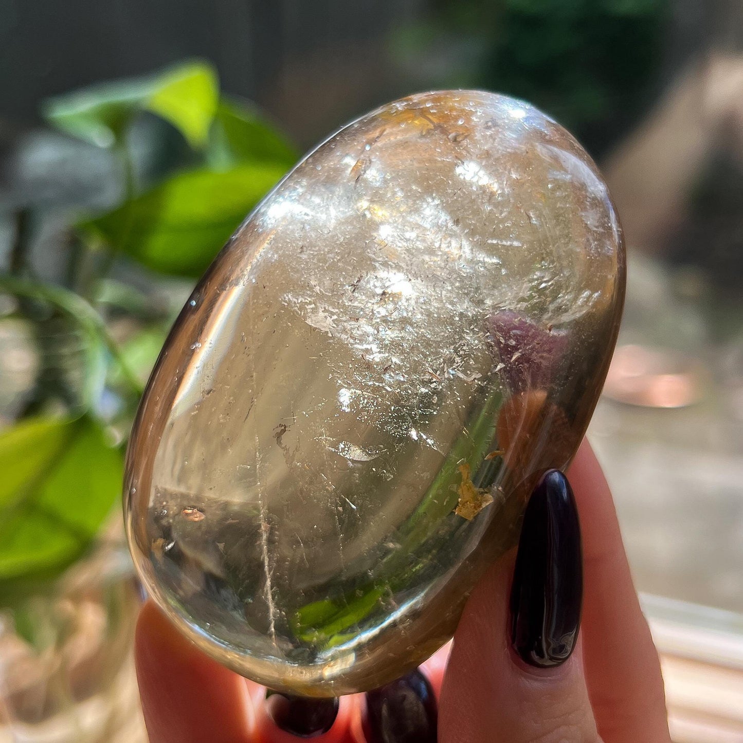 Rainbow Citrine Palm Stone