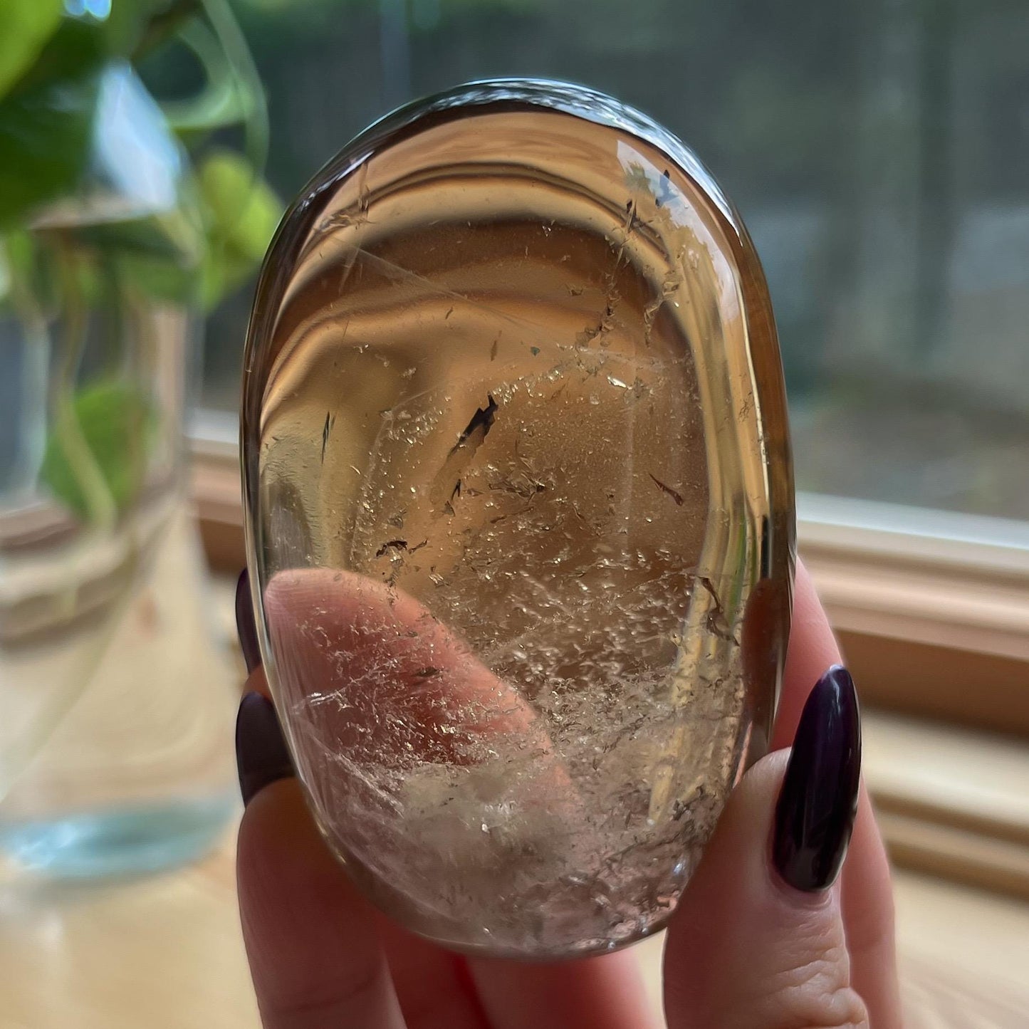 Rainbow Citrine Palm Stone