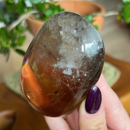 Rainbow Citrine Palm Stone
