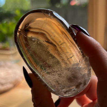 Rainbow Citrine Palm Stone