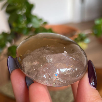 Rainbow Citrine Palm Stone
