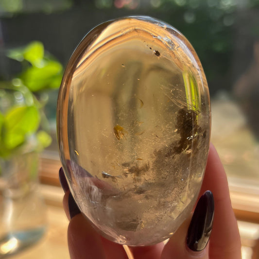 Rainbow Citrine Palm Stone
